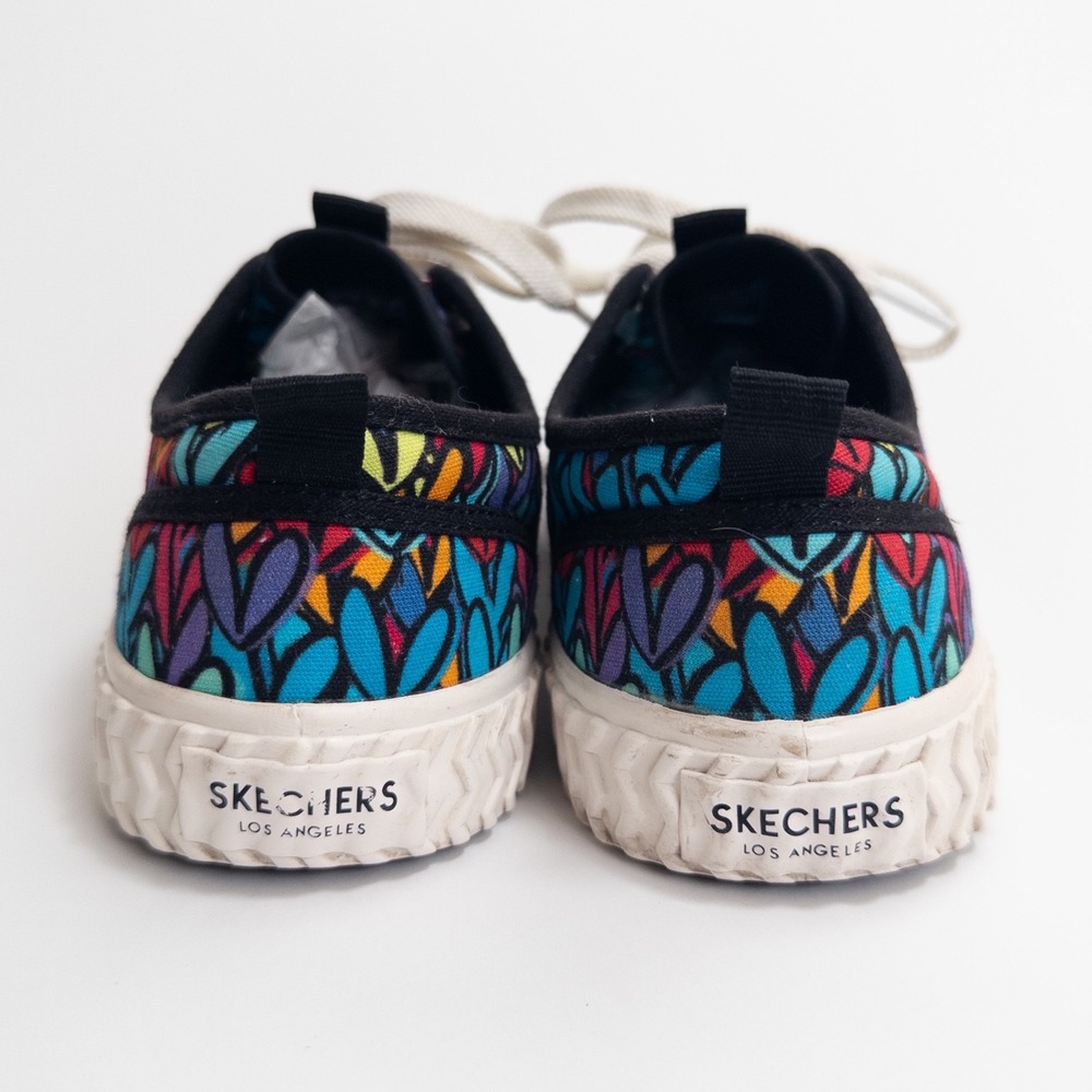 Skechers Colorful Heart-Print Low-Top Sneakers - Blue, Red, Purple - Picture 11 of 16